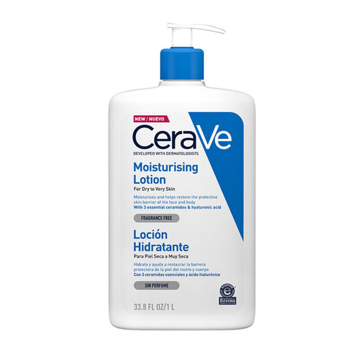 Cerave Piel Seca A Muy Seca Locion Hidratante Sin Perfume 1000Ml